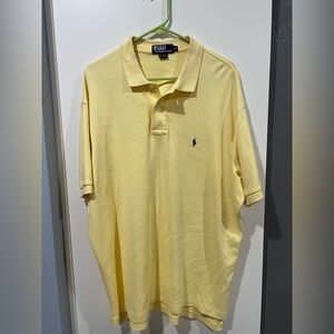 Polo by Ralph Lauren Men's Yellow Classic Polo with Navy Pony